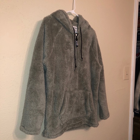 PINK Mint Green Half-Zip Hoodie / Pullover - Picture 5 of 5